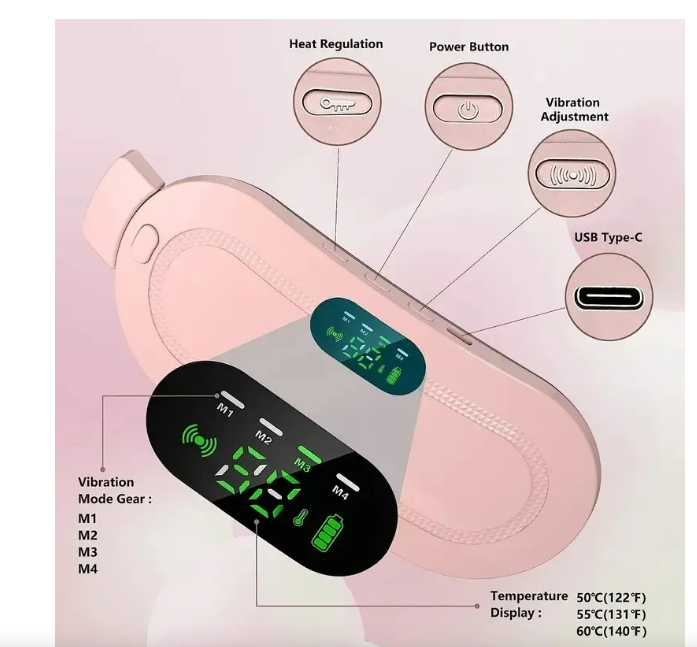 CINTURON CON CALOR Y MASAJE PARA COLICOS