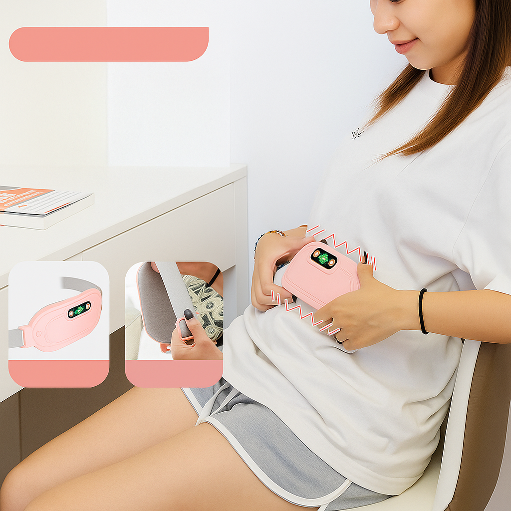 CINTURON CON CALOR Y MASAJE PARA COLICOS