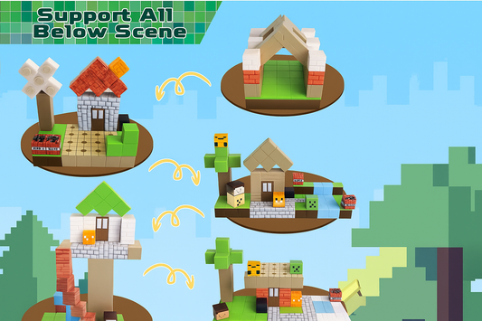 BLOQUES MANGNETICOS PREMIUM 75 PIEZAS - MINECRAFT